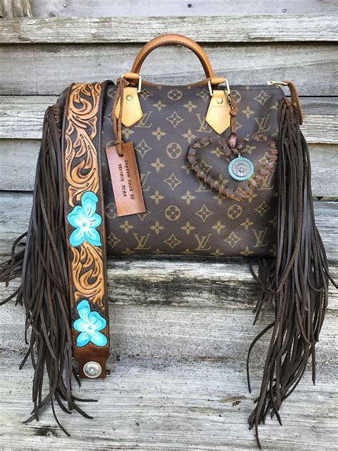 upcycled louis vuitton bag.